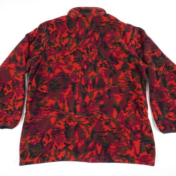 Vintage Sierra Designs Fleece Jacket Womens Large Camo Leaf Print Made in Canada - Picture 11 of 13